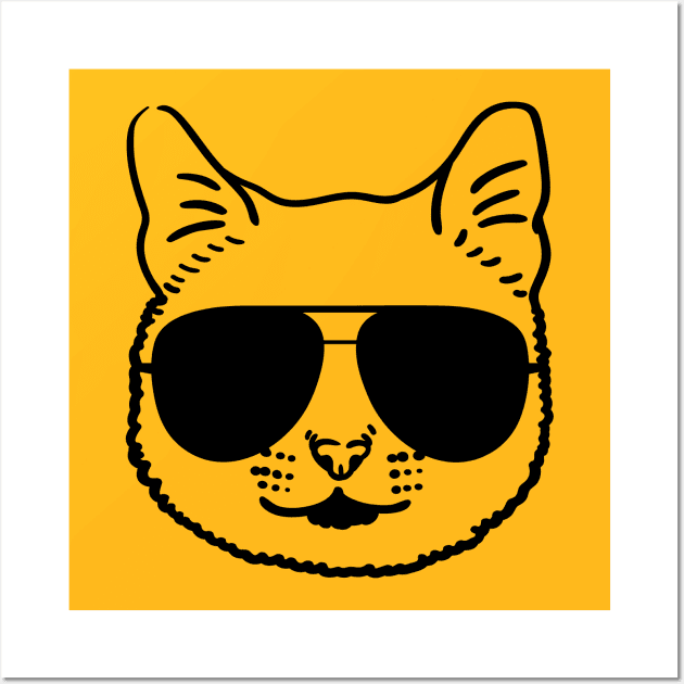 Cat Face Wall Art by trendybestgift